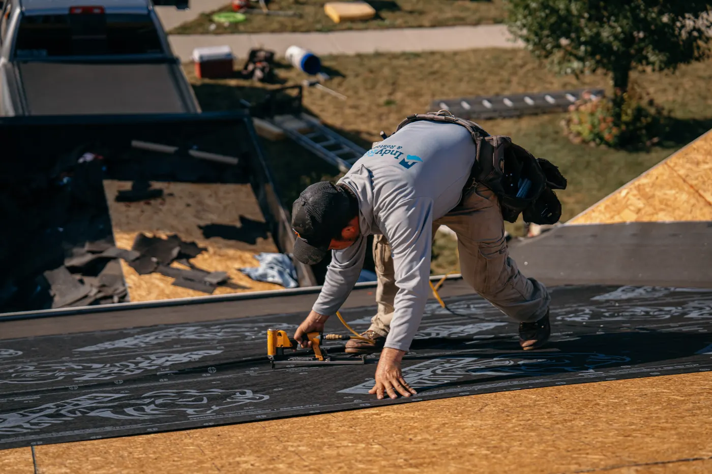 Flashing and seam work in Russiaville